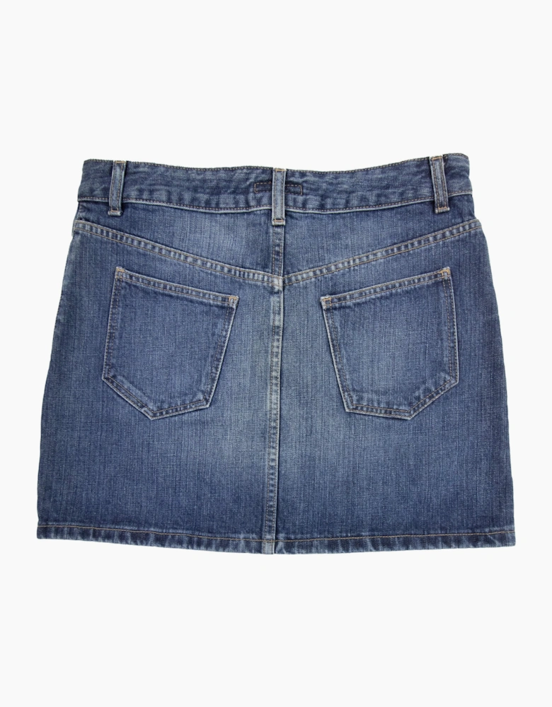 Burberry Woman Check Pocket Denim 190skirt Denim