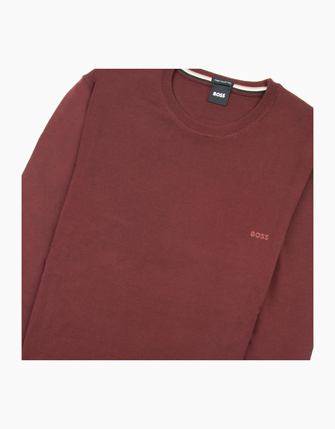 Hugo Boss Botto-l Embroidered Logo With Responsible Wool Swe Burgundy 604