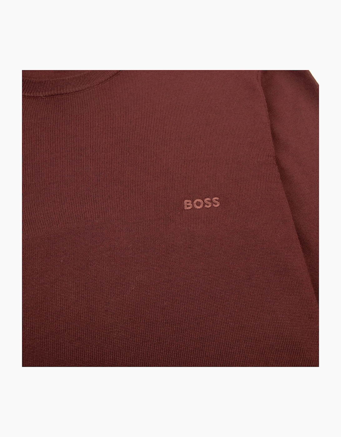 Hugo Boss Botto-l Embroidered Logo With Responsible Wool Swe Burgundy 604