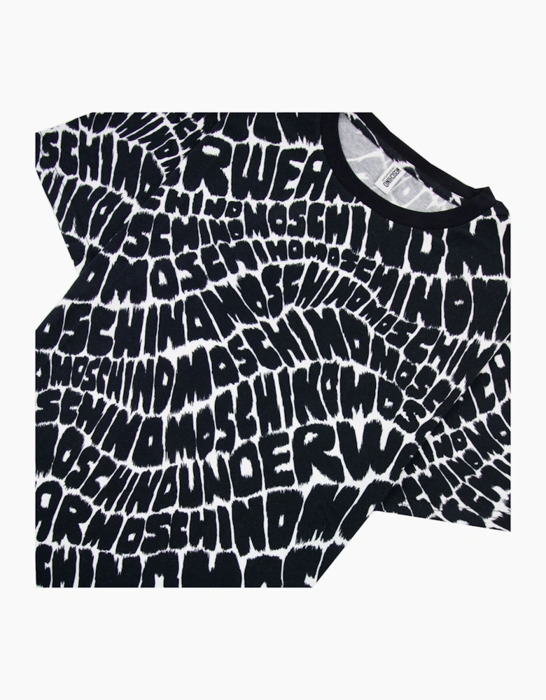 Moschino Underwear All Over Logo T-shirt Black