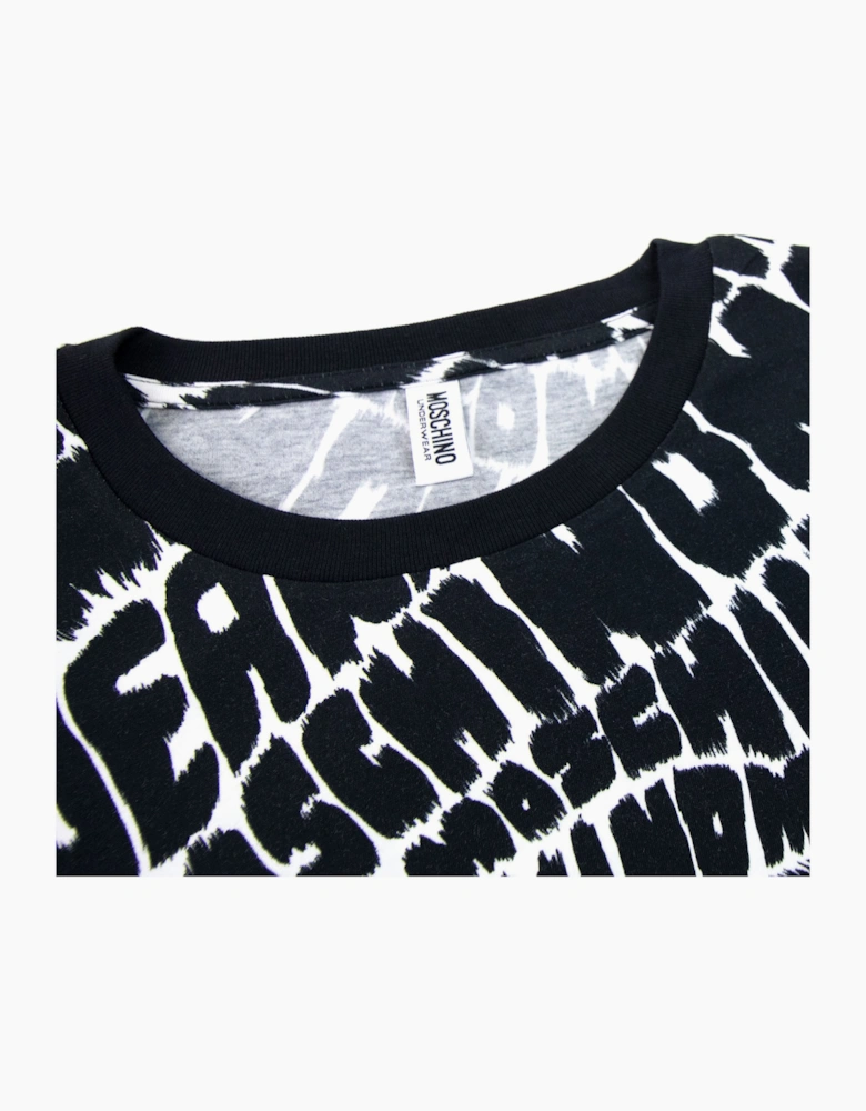 Moschino Underwear All Over Logo T-shirt Black