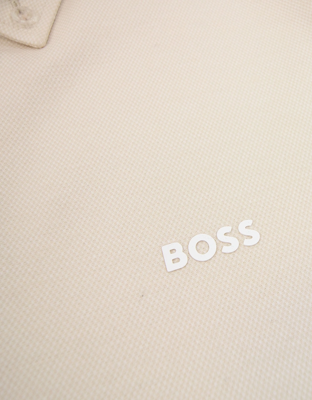 Hugo Boss Regular-fit Shirt In Knitted Wrinkle-resistant Cotton Beige