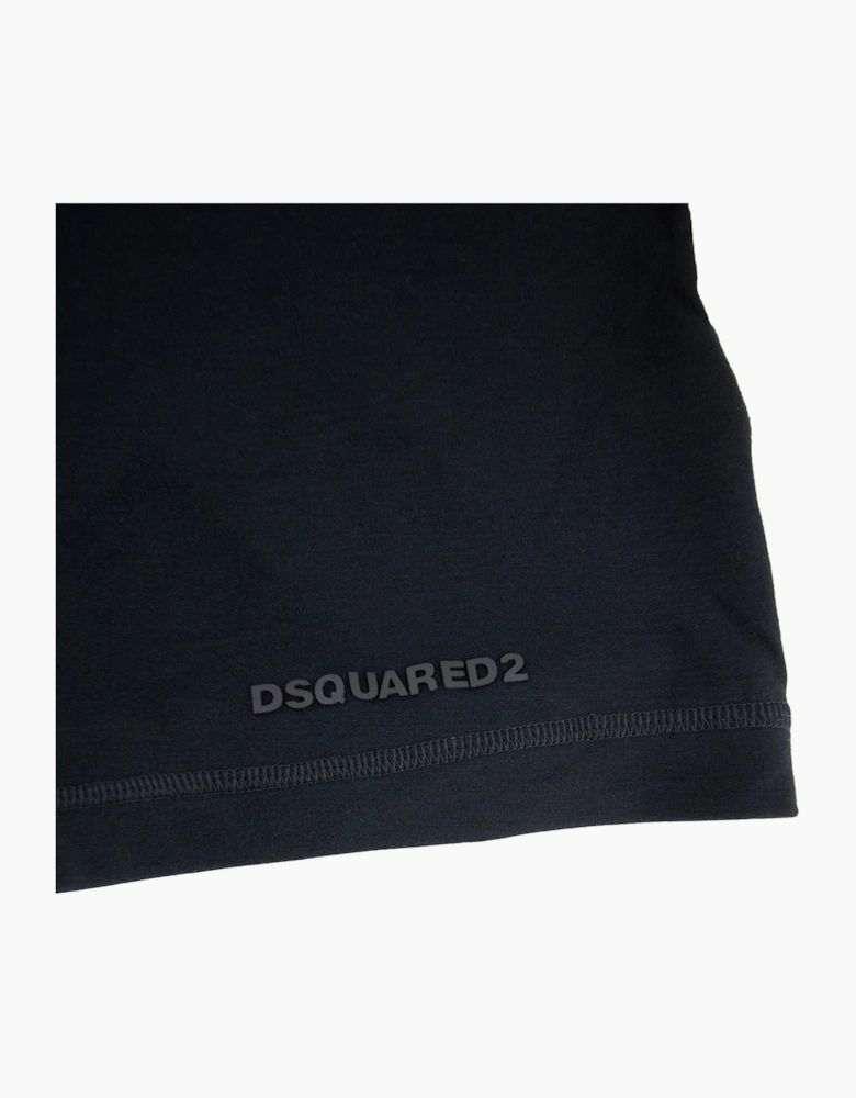 Dsquared2 Rubber Logo Stretchy Shorts Black