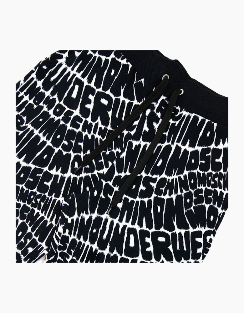 Moschino Underwear All Over Logo Shorts Black