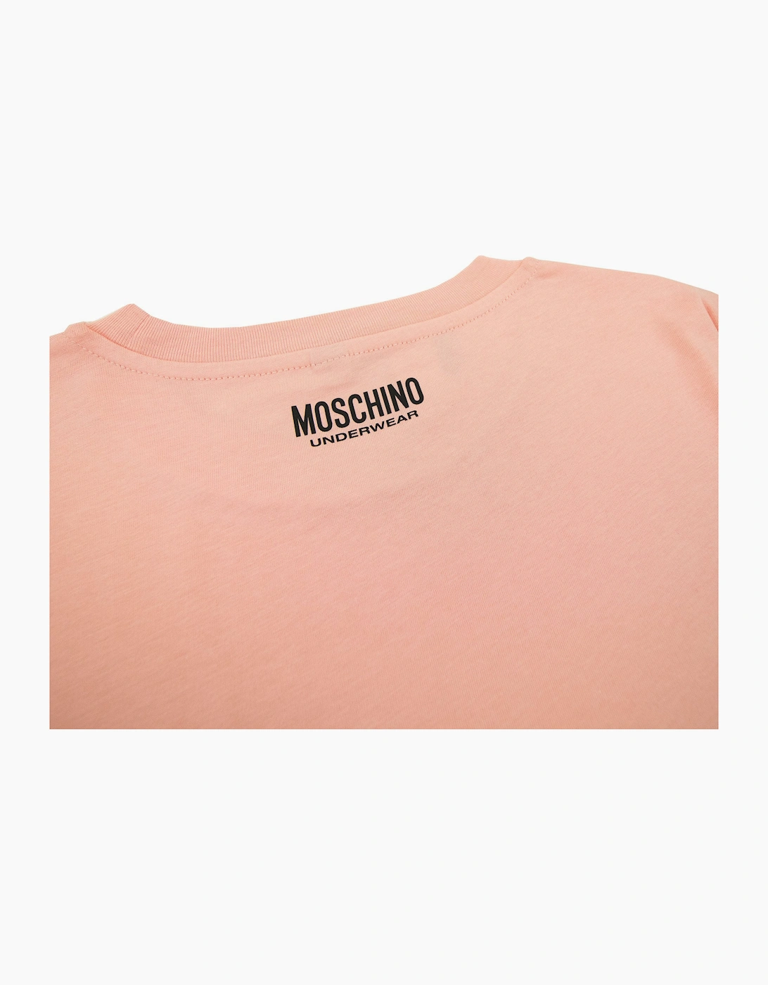 Moschino Underwear Tape Cuff Sleeve T Shirt Pink 0227