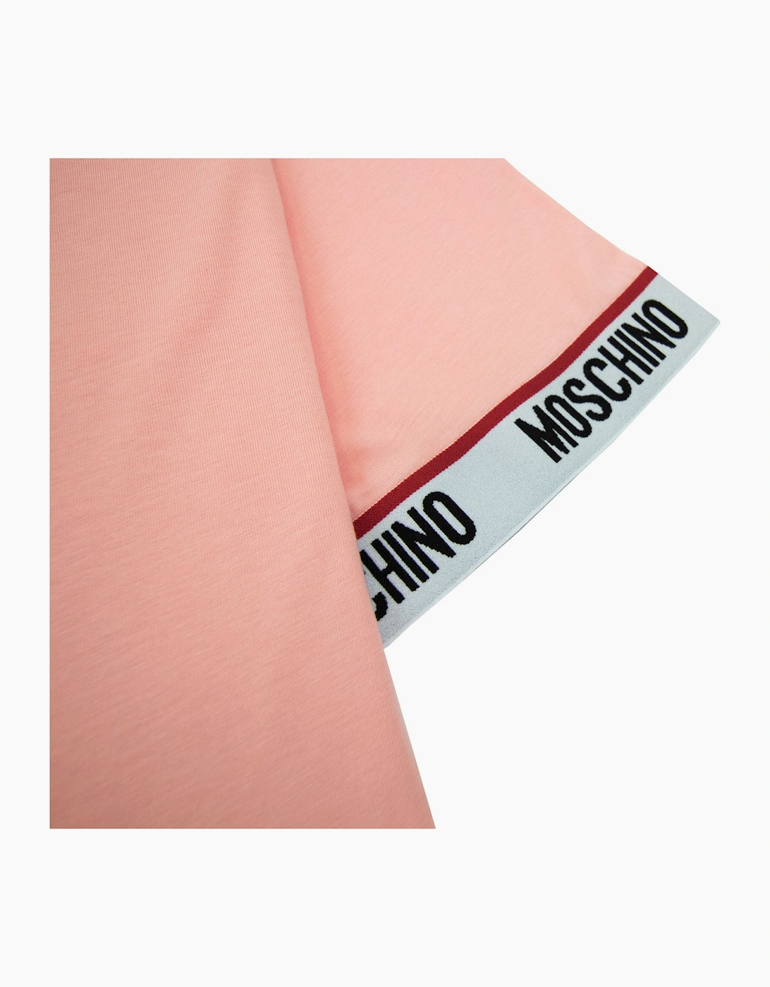 Moschino Underwear Tape Cuff Sleeve T Shirt Pink 0227