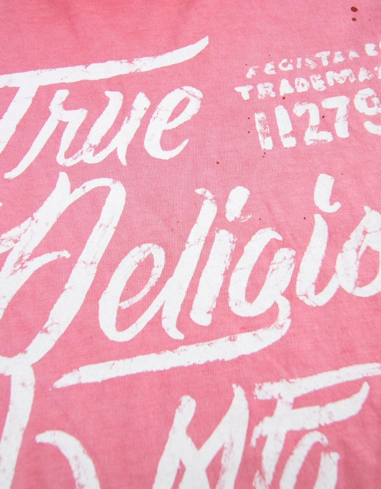 True Religion Tr Calig S/s T Shirt Pink