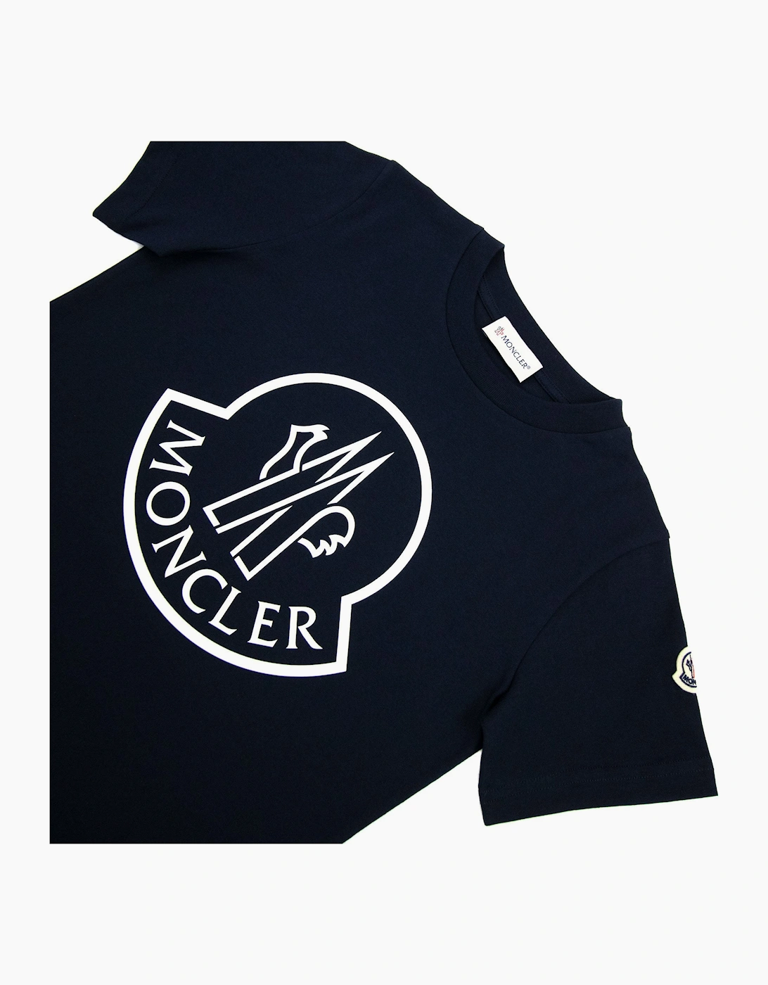 Moncler Junior Logo T Shirt Night Blue 778