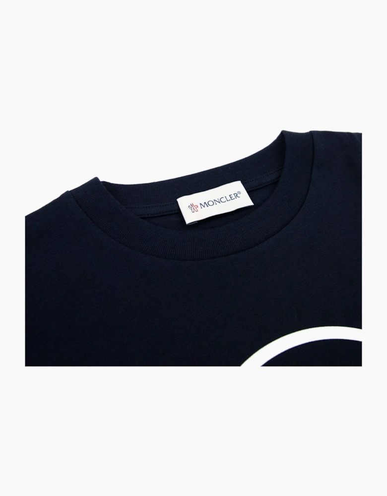 Moncler Junior Logo T Shirt Night Blue 778