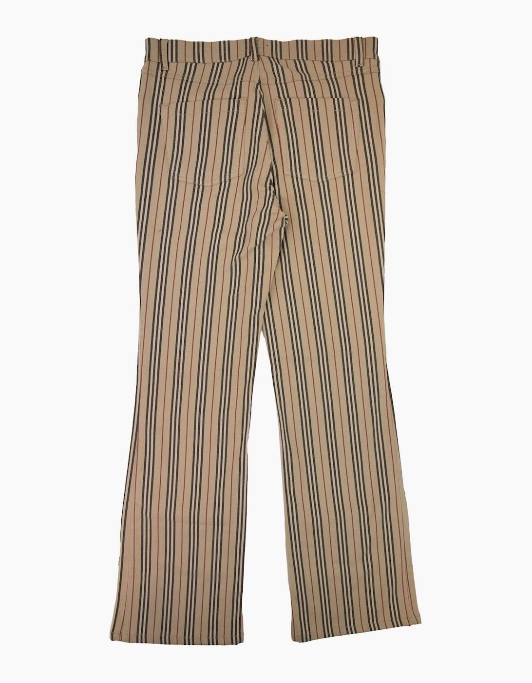 Burberry Woman Maidstone Stripe Wide Leg Trouser Beige