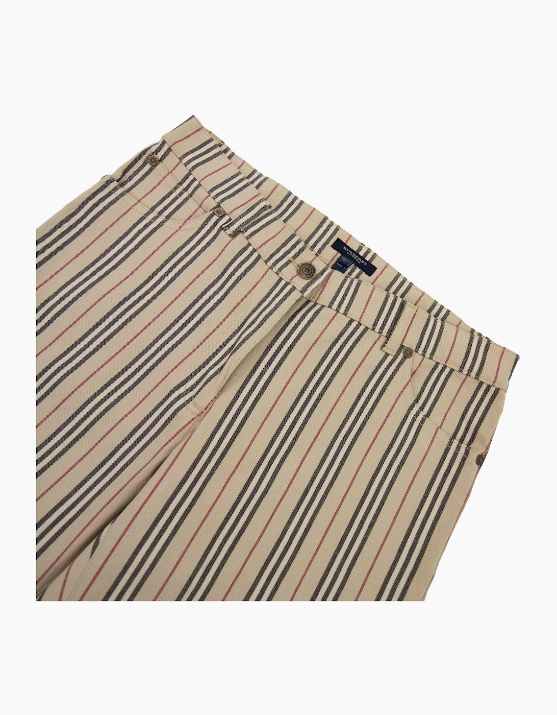 Burberry Woman Maidstone Stripe Wide Leg Trouser Beige