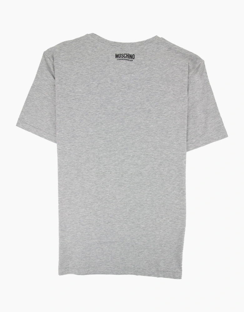Moschino Underwear Shoulder Black Tape T-shirt Grey