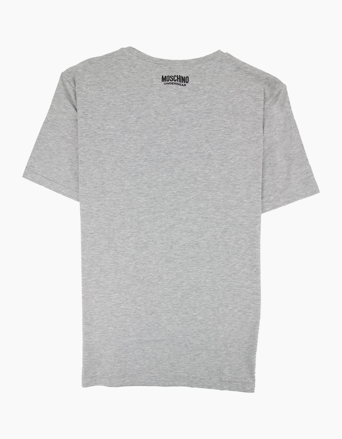 Moschino Underwear Shoulder Black Tape T-shirt Grey