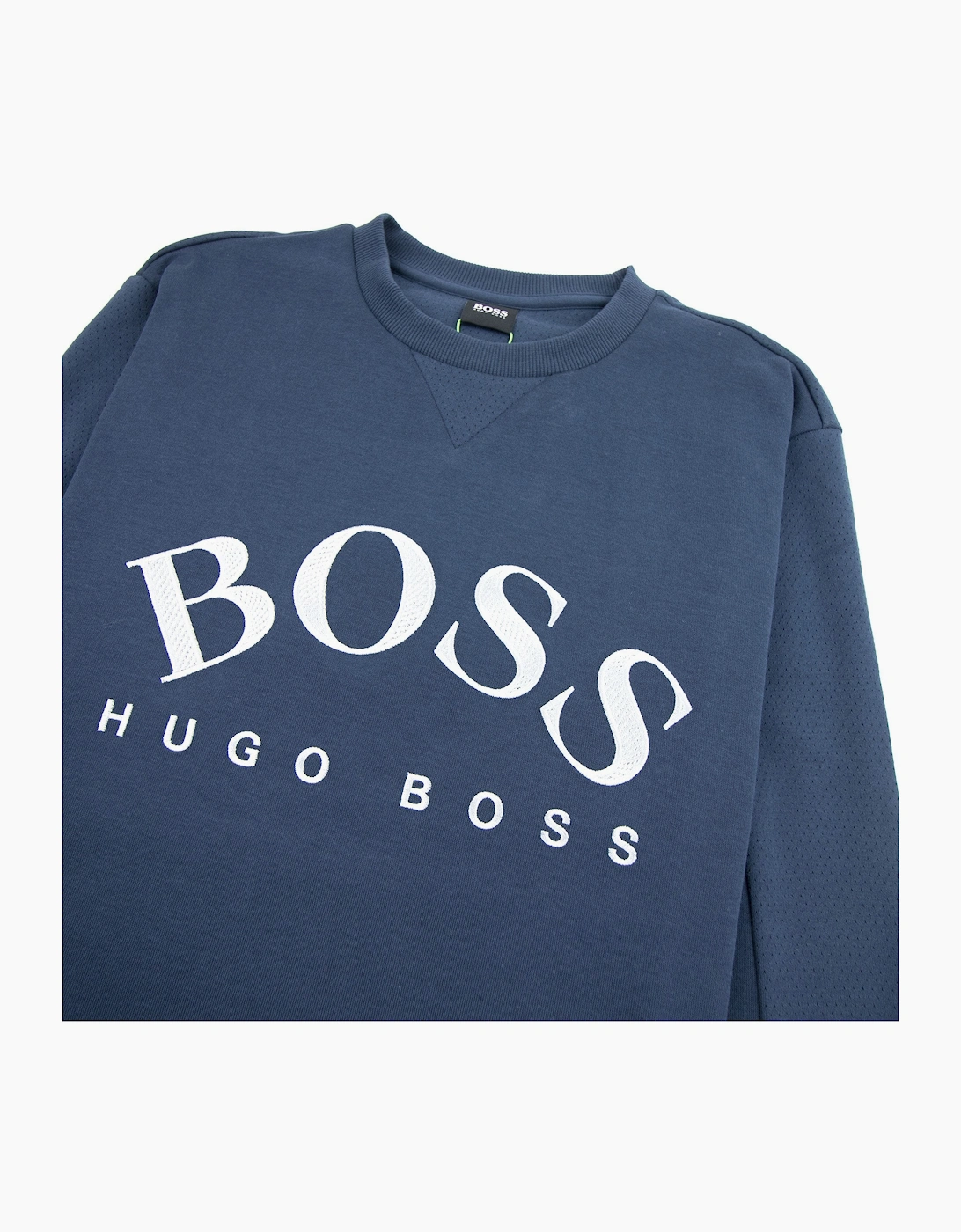 Hugo Boss Curved Logo Salbo Sweatshirt Navy