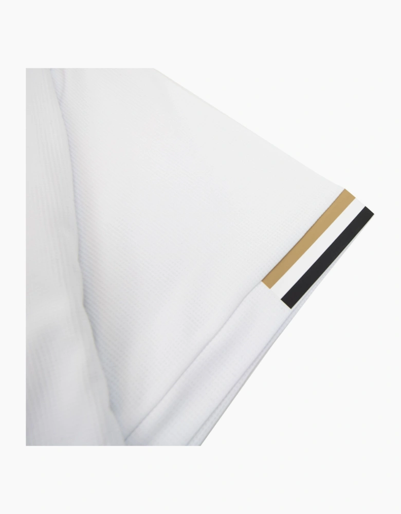 Hugo Boss Boss X Matteo Berrettini Waffle-fabric T-shirt With Signature-stripe Artwork White 100