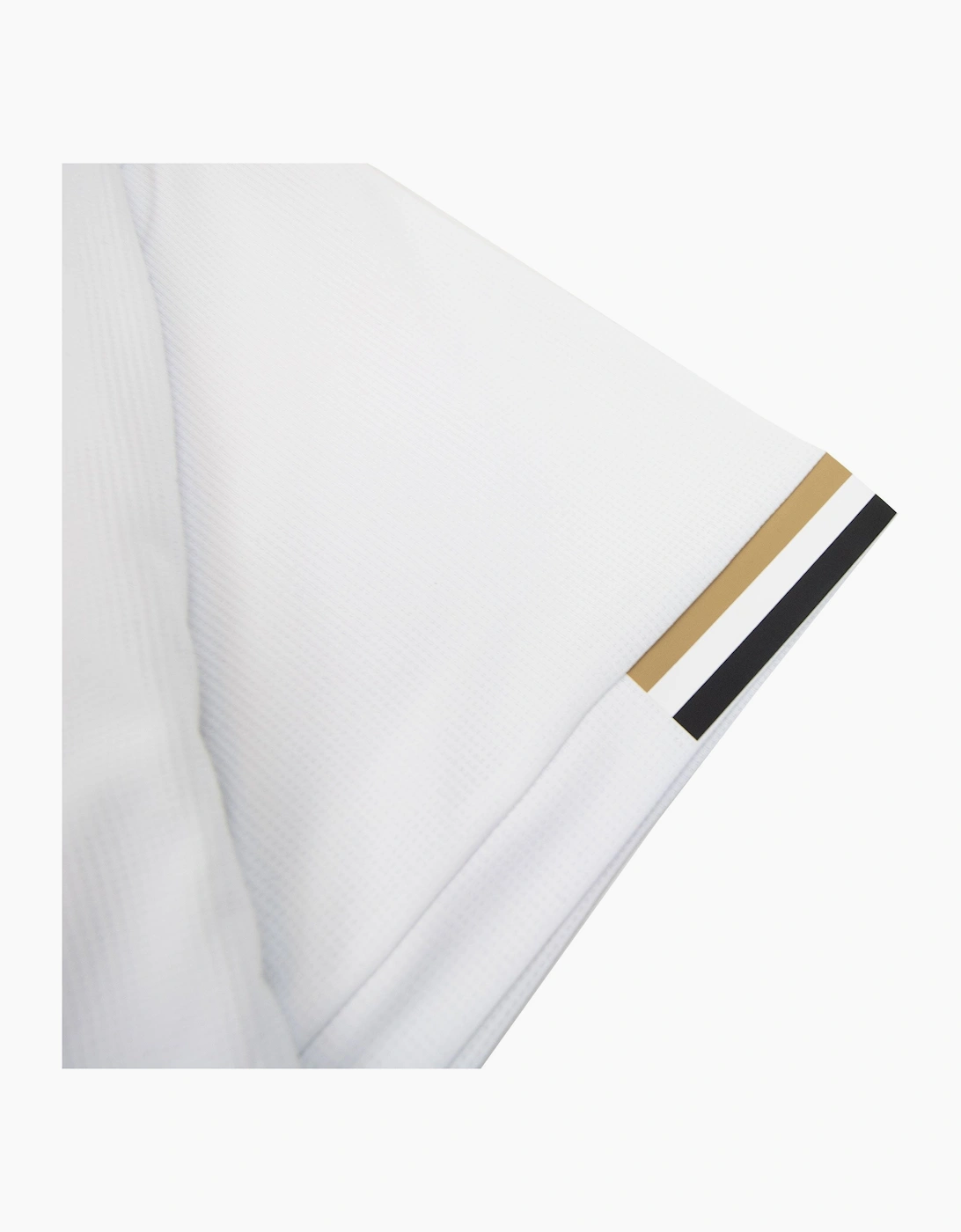 Hugo Boss Boss X Matteo Berrettini Waffle-fabric T-shirt With Signature-stripe Artwork White 100