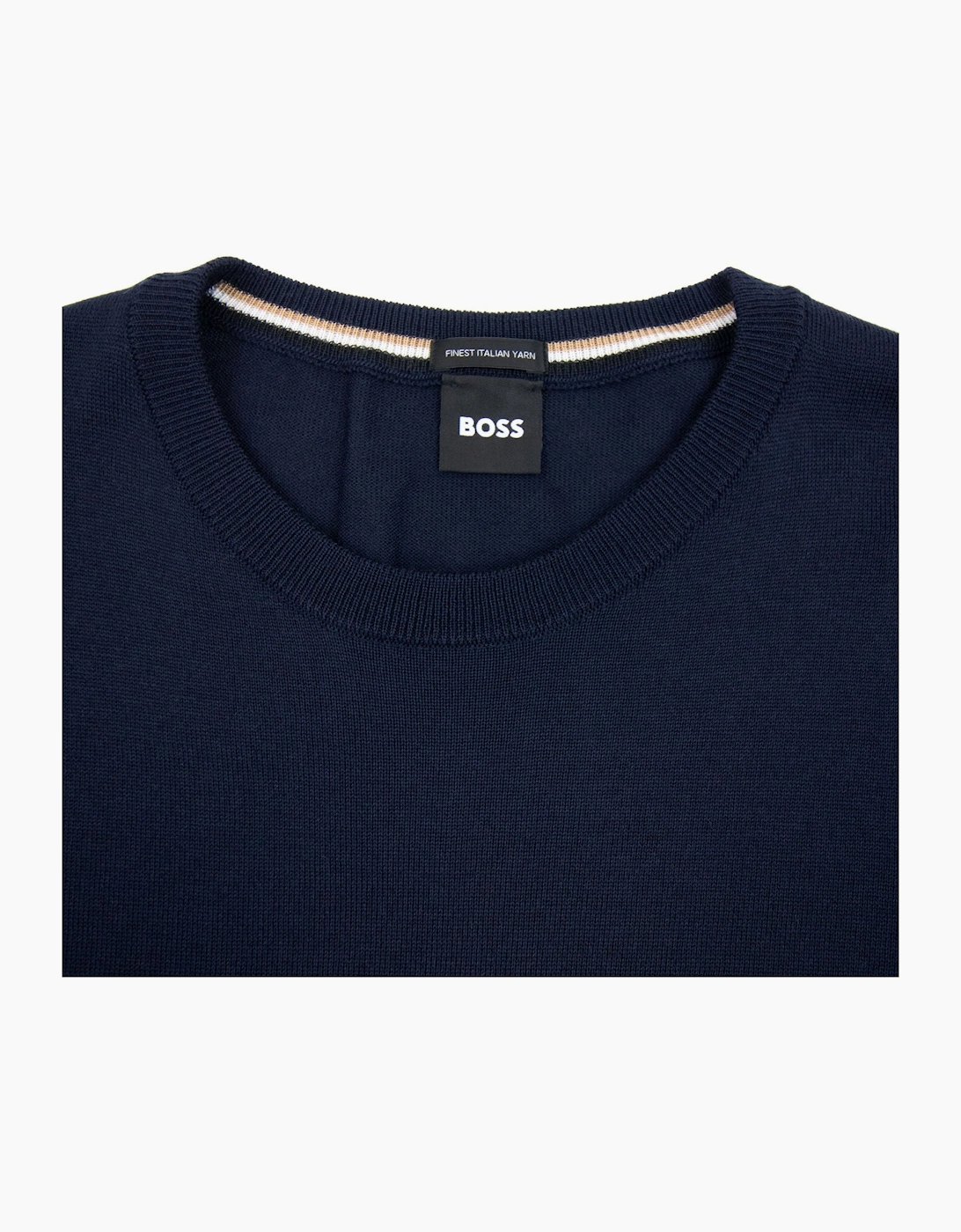 Hugo Boss Botto-l Embroidered Logo With Responsible Wool Swe Dark Navy 404