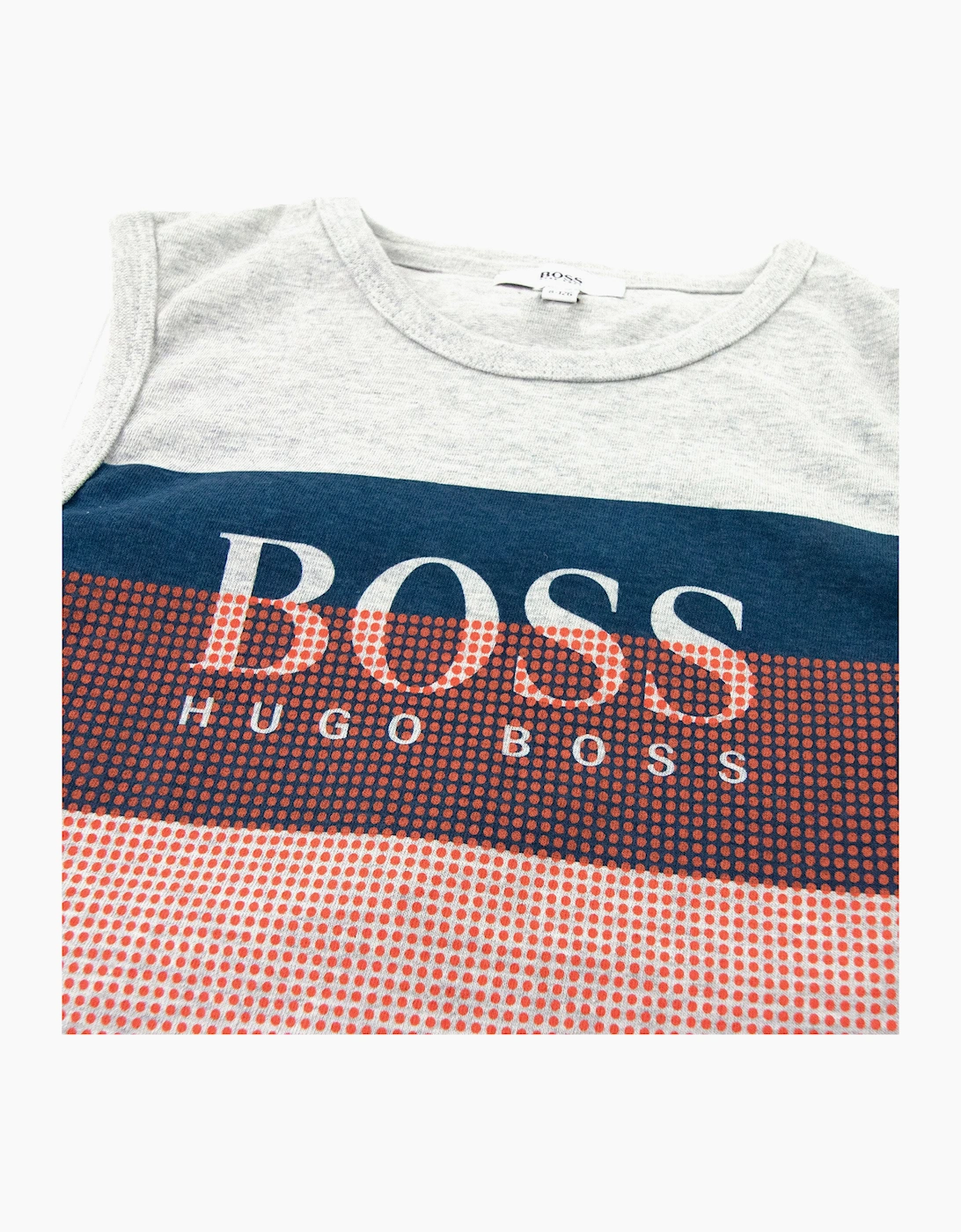 Hugo Boss Kids Logo Tank Top Light Grey