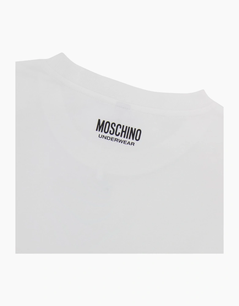 Moschino Underwear Tape Cuff Sleeve T Shirt White 0001