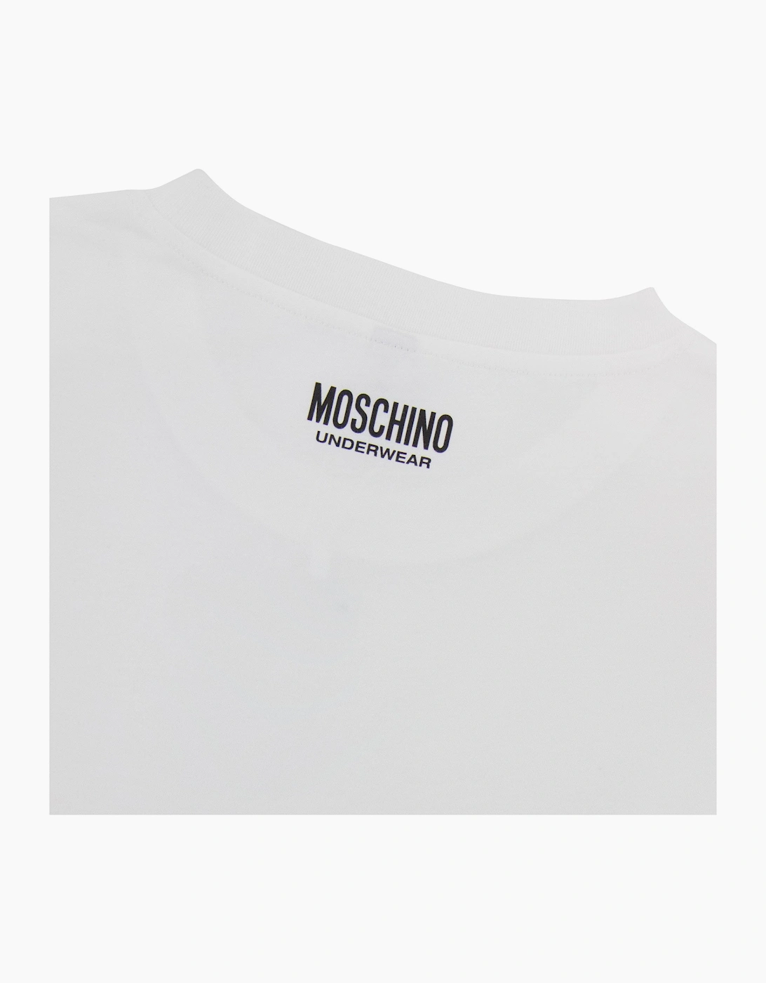 Moschino Underwear Tape Cuff Sleeve T Shirt White 0001