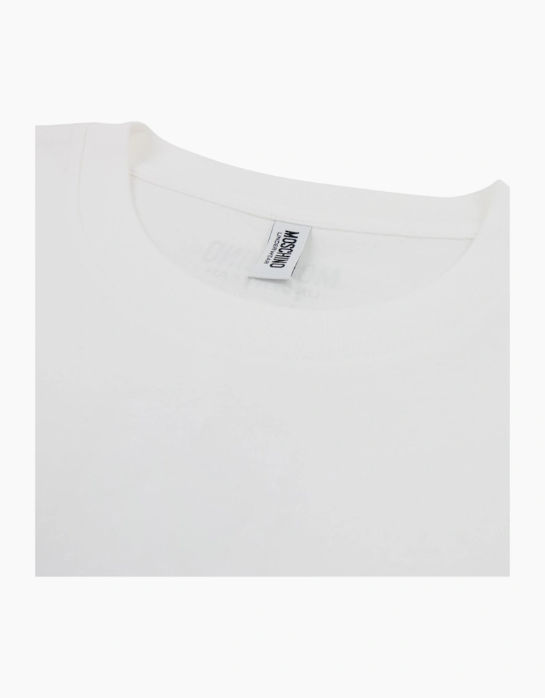 Moschino Underwear Tape Cuff Sleeve T Shirt White 0001