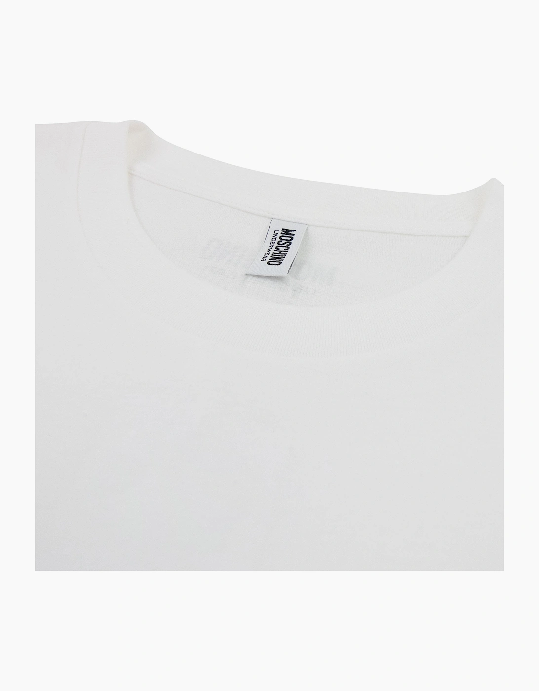 Moschino Underwear Tape Cuff Sleeve T Shirt White 0001