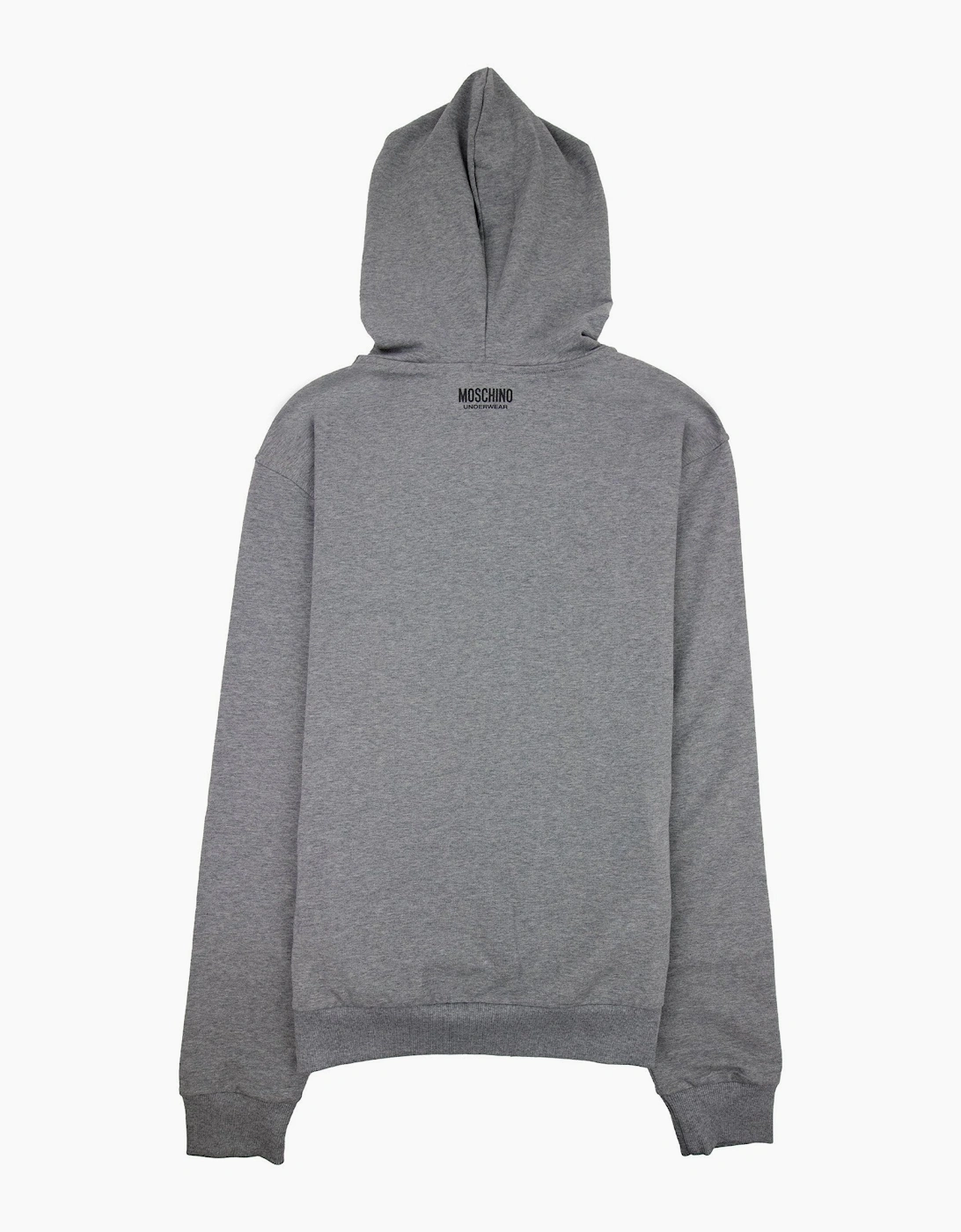Moschino Underwear Pocket Tape Logo Hoody Dark Grey