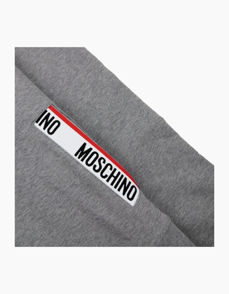 Moschino Underwear Pocket Tape Logo Hoody Dark Grey