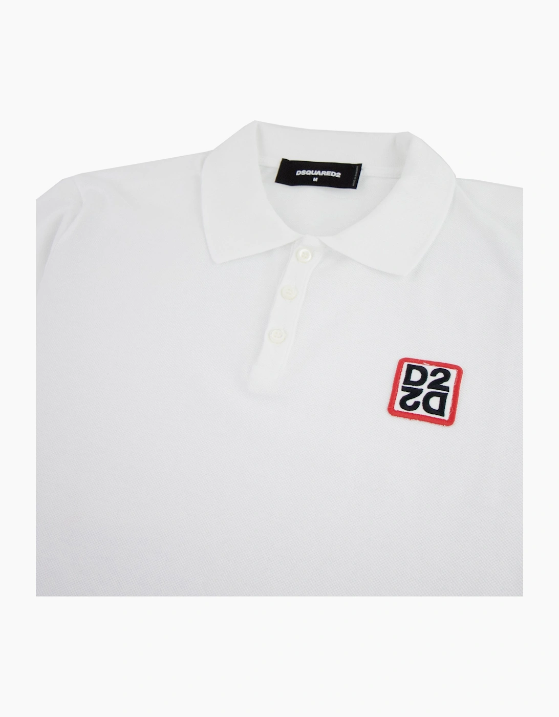 Dsquared2 Mirrored D2 Polo Shirt White