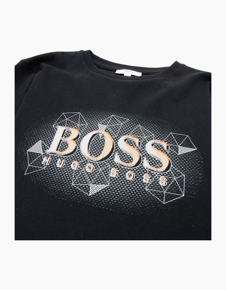 Hugo Boss Kids Logo L/s T Shirt Black