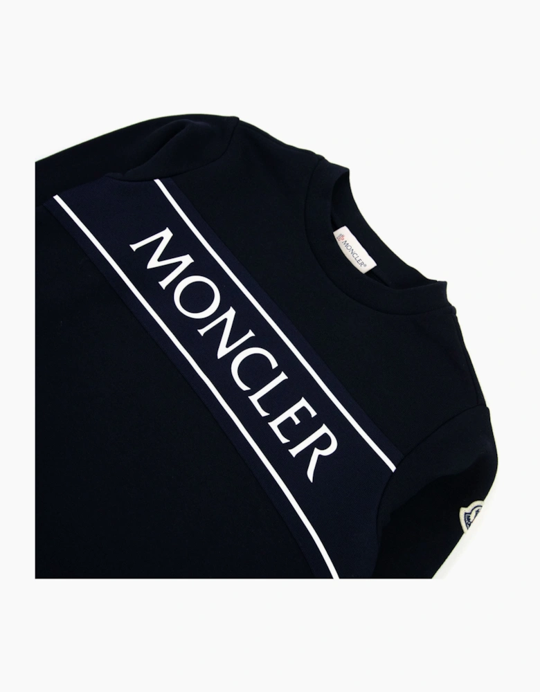 Moncler Junior Embossed Logo Sweatshirt Night Blue 778