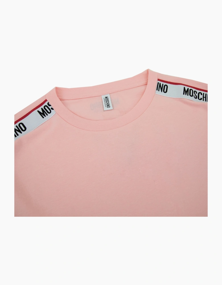 Moschino Underwear Tape Logo T-shirt Pink 0227