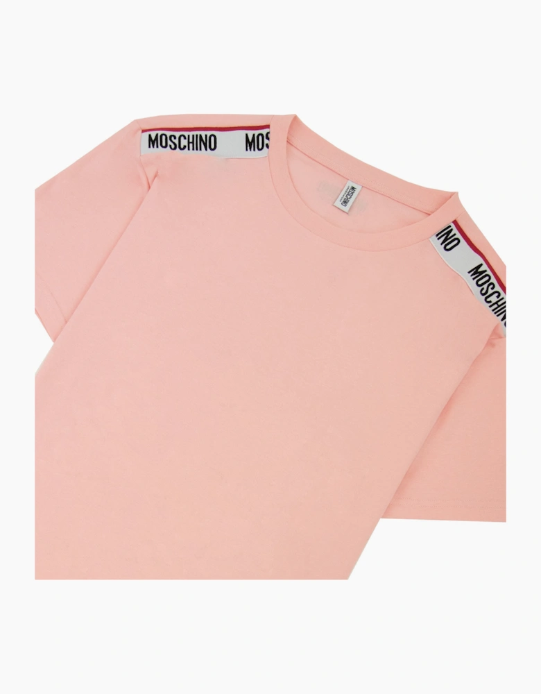 Moschino Underwear Tape Logo T-shirt Pink 0227