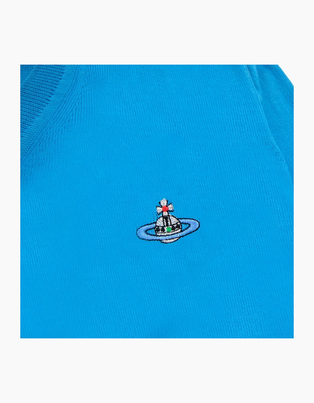 Vivienne Westwood V Neck Knitted Jumper Sky Blue