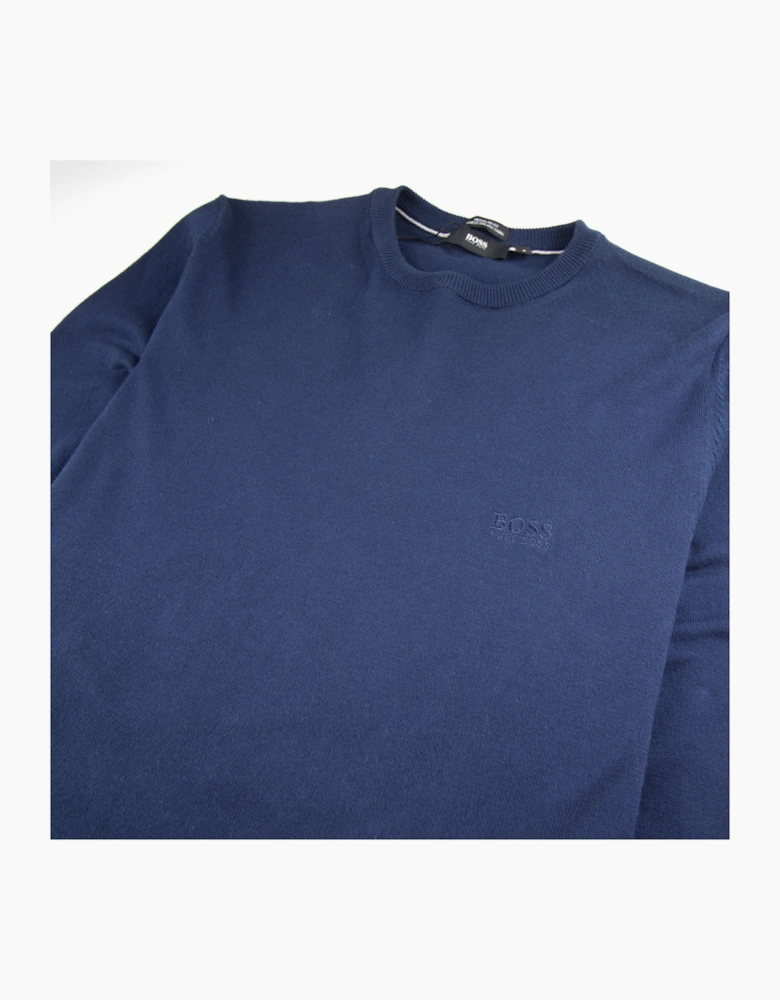 Hugo Boss Bargritte-B Round Neck Knitted Jumper Blue