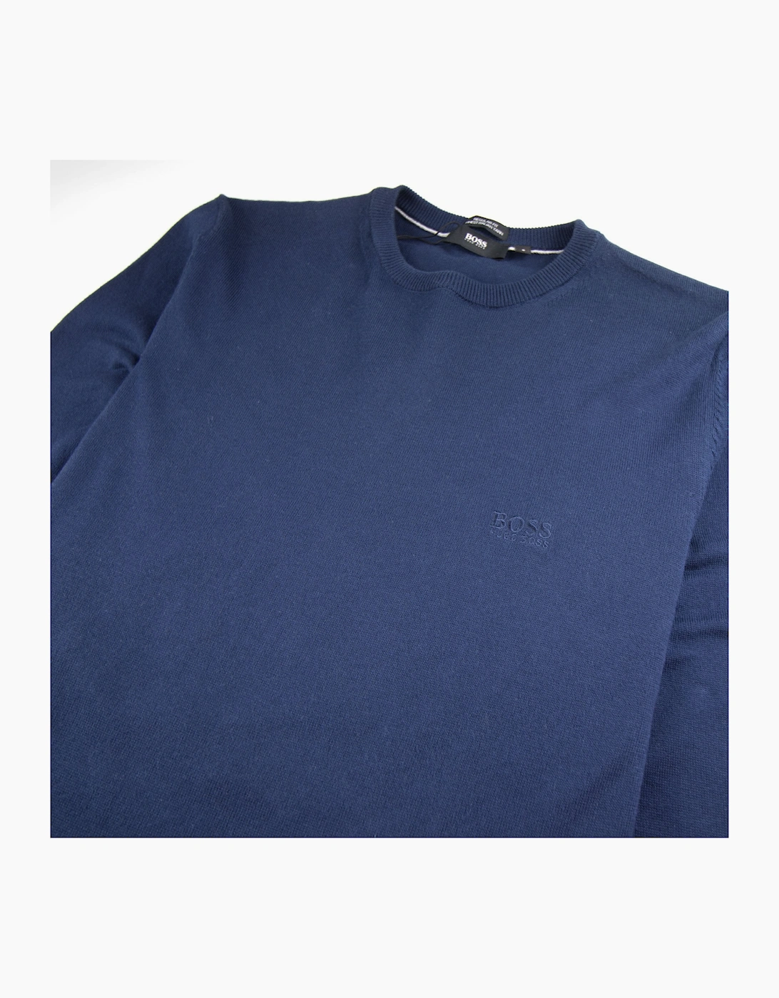 Hugo Boss Bargritte-B Round Neck Knitted Jumper Blue