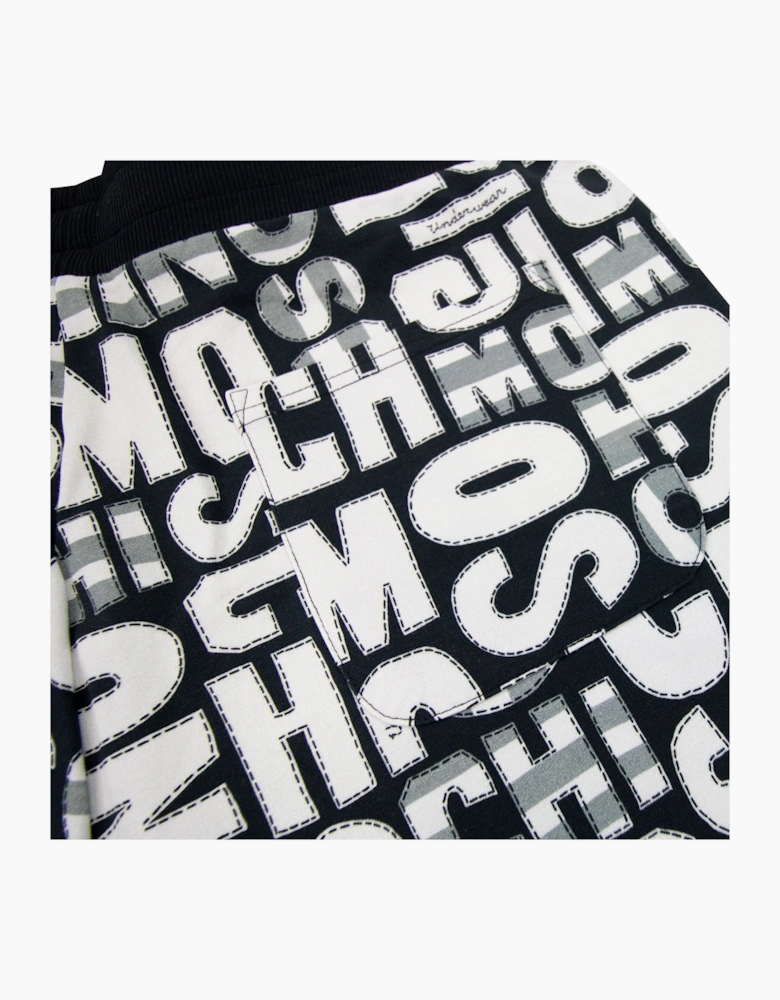 Moschino Underwear All Over Print Shorts White/black 1555