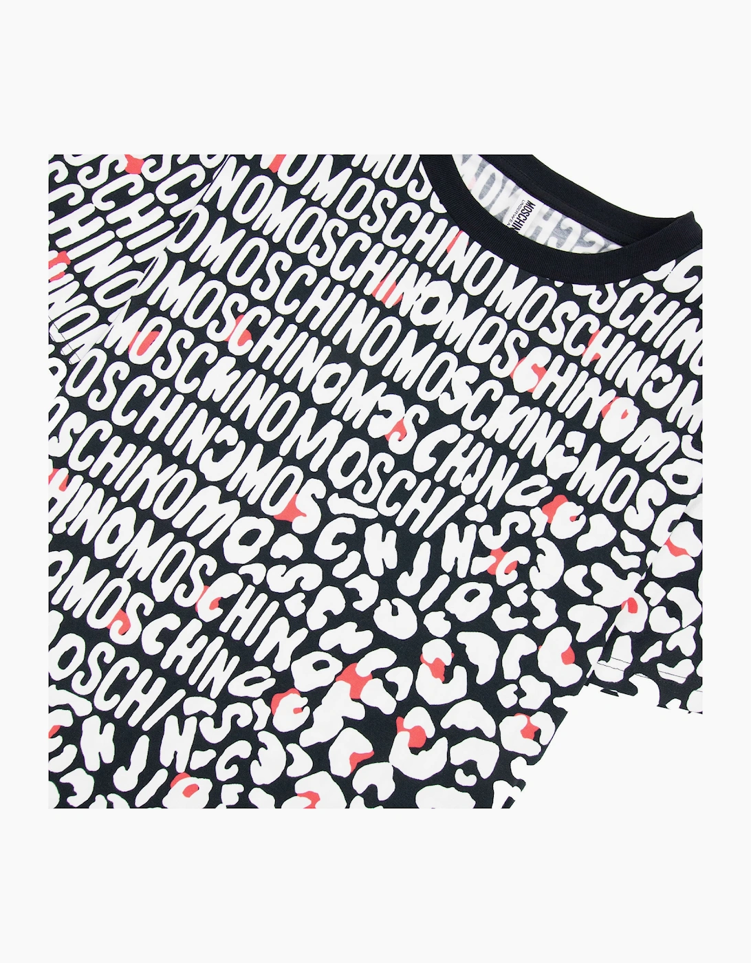 Moschino Underwear Leopard Print T Shirt White/black 5118