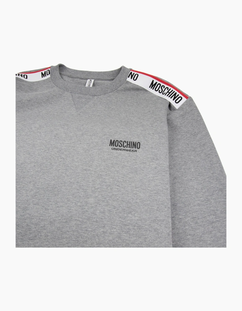 Moschino Underwear Shoulder Logo Sweatshirt Light Grey