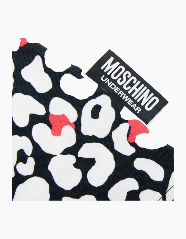 Moschino Underwear Leopard Print T Shirt White/black 5118