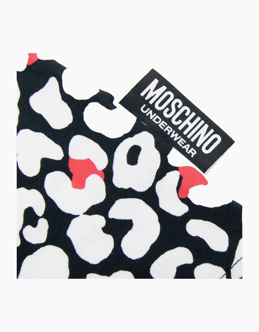 Moschino Underwear Leopard Print T Shirt White/black 5118
