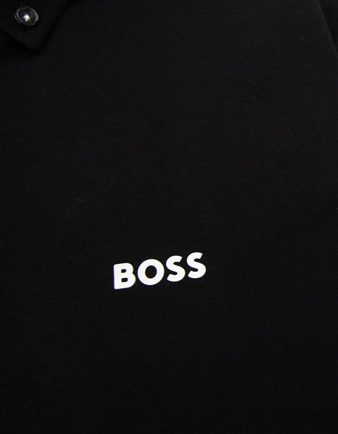 Hugo Boss Regular-fit Shirt In Knitted Wrinkle-resistant Cotton Black 002