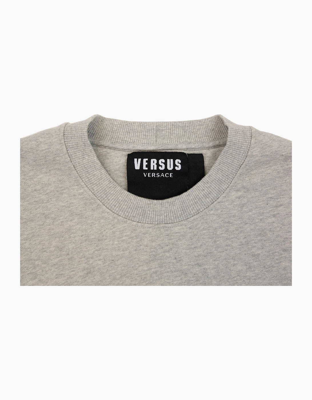Versace Versus Round Embossed Logo Sweater Light Grey