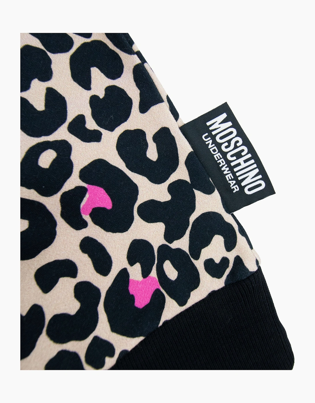Moschino Underwear Leopard Print Crew Neck Sweatshirt Camel/black 1003