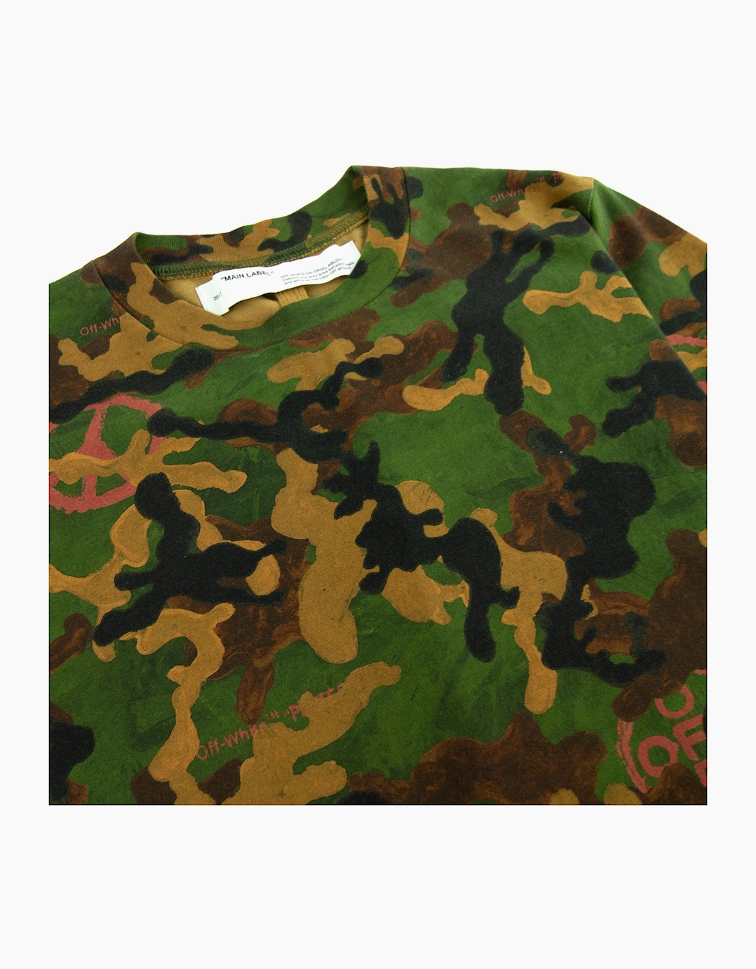Off White Acrylic Camouflage S/s T Shirt Camo