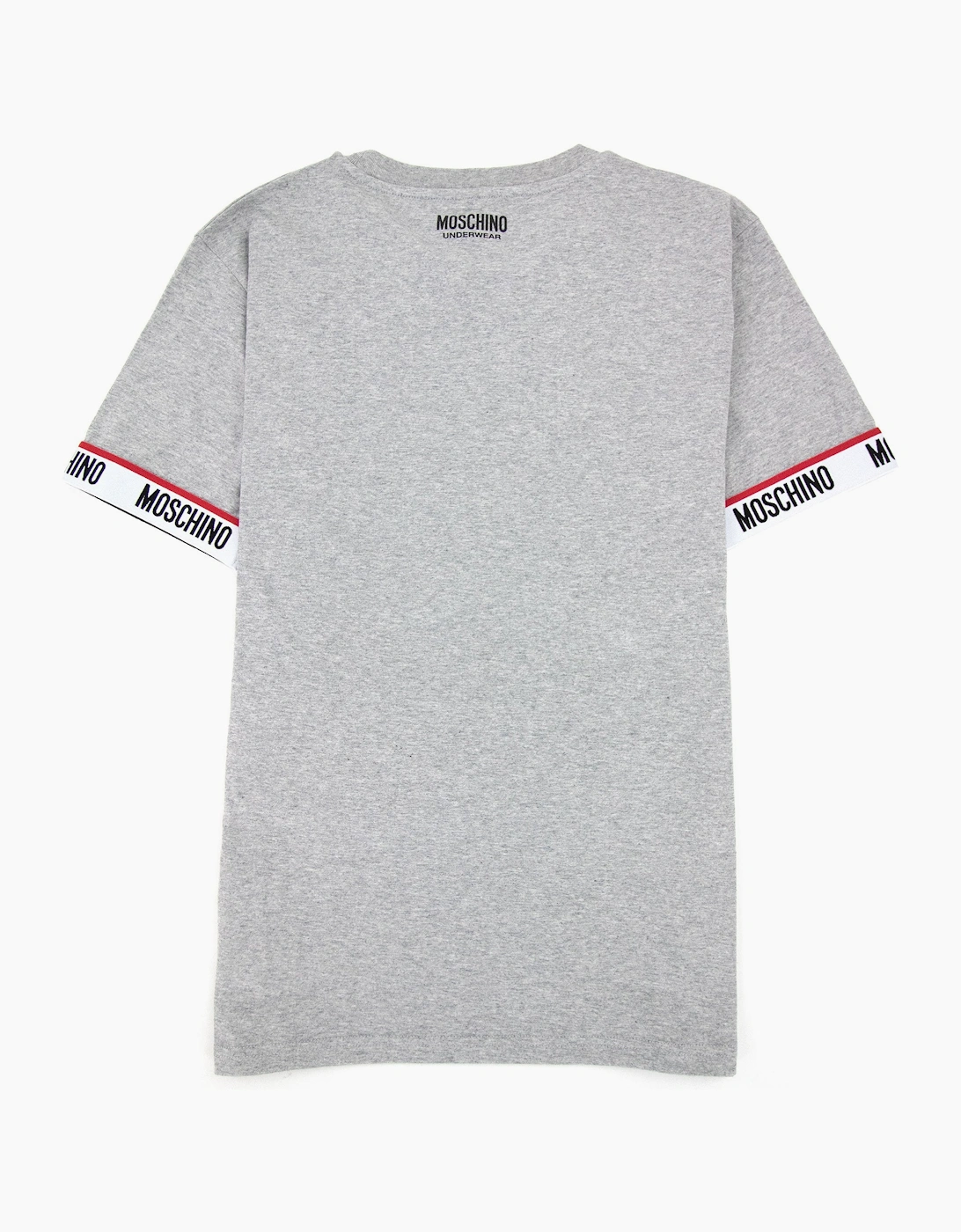 Moschino Underwear Tape Cuff Sleeve T Shirt Grey 0489