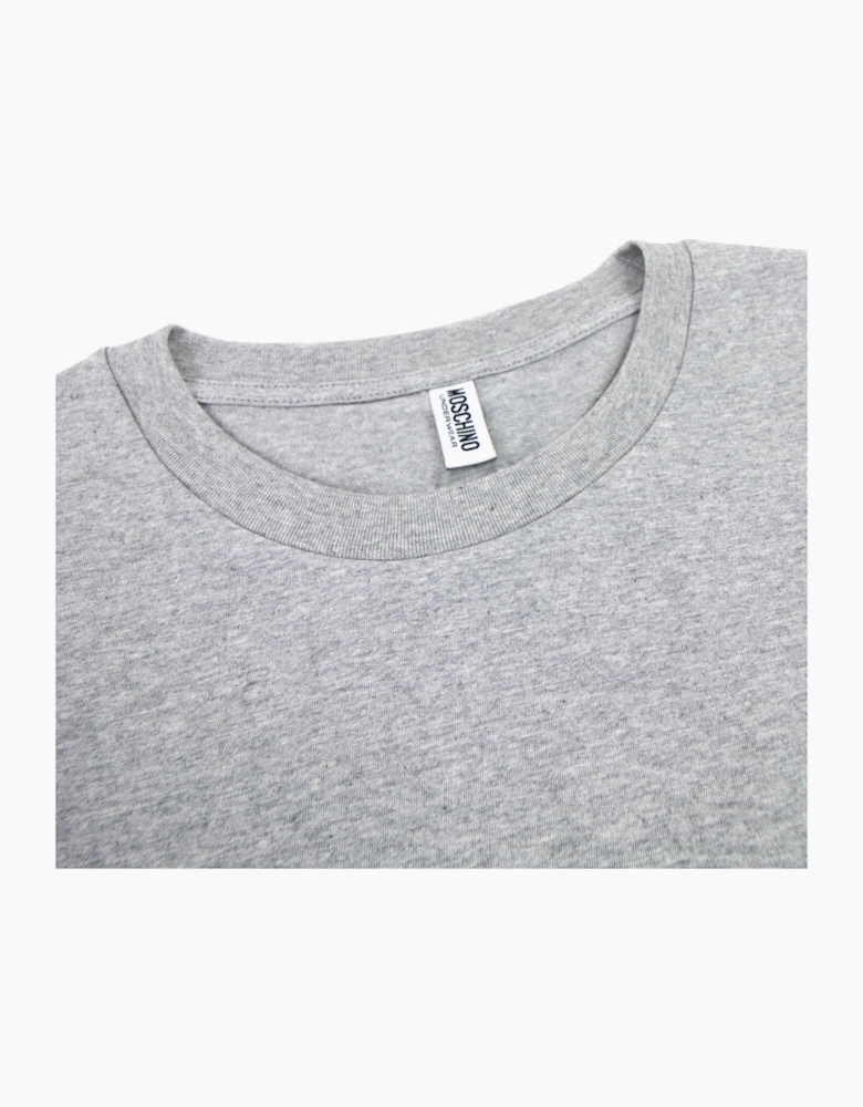 Moschino Underwear Tape Cuff Sleeve T Shirt Grey 0489