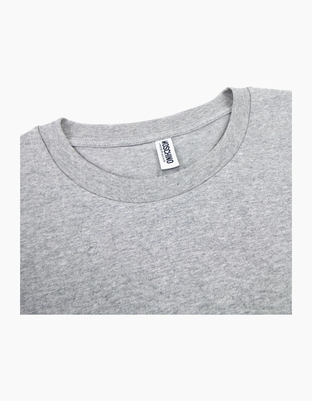 Moschino Underwear Tape Cuff Sleeve T Shirt Grey 0489