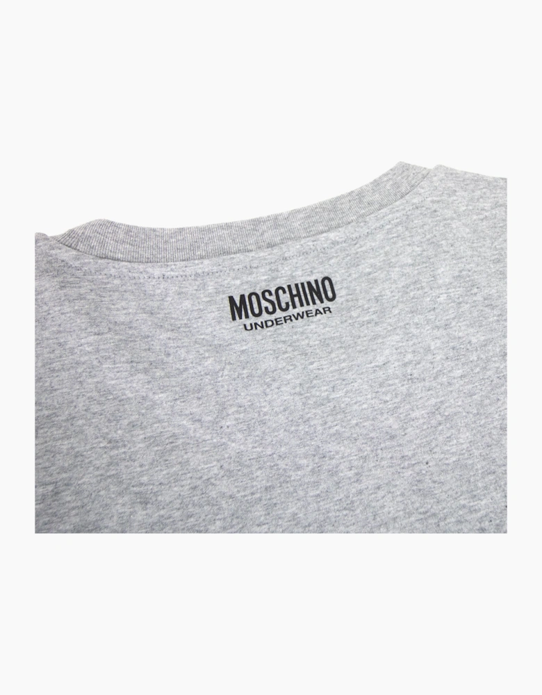 Moschino Underwear Tape Cuff Sleeve T Shirt Grey 0489