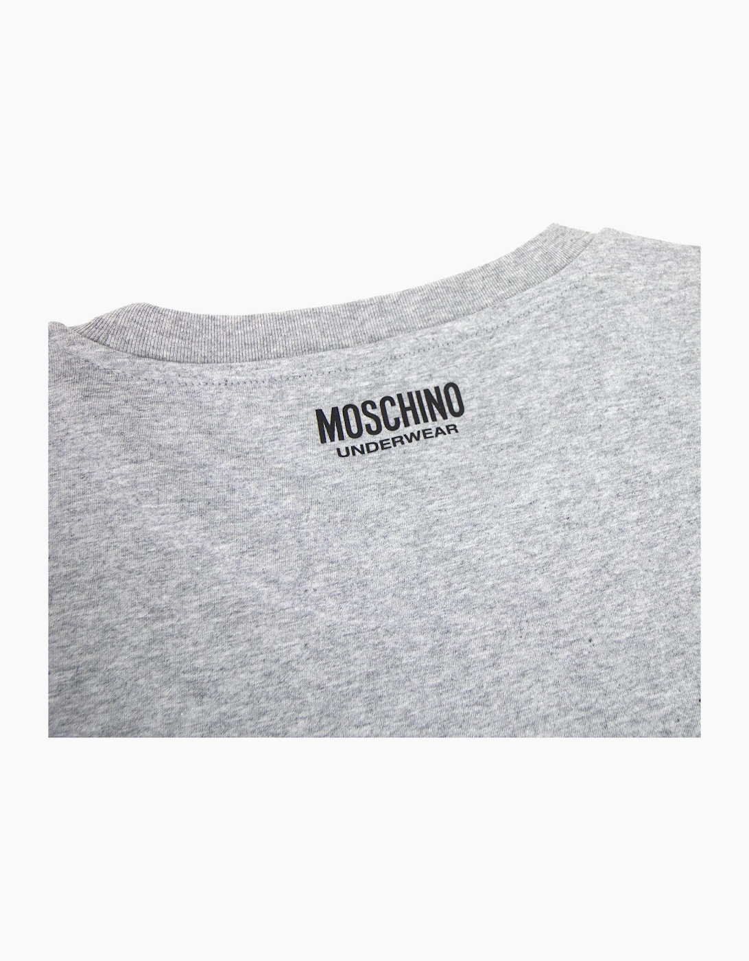 Moschino Underwear Tape Cuff Sleeve T Shirt Grey 0489